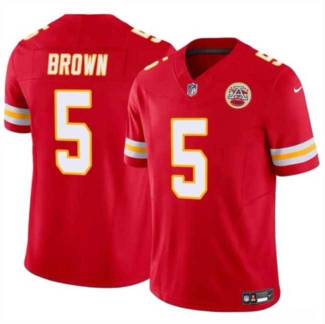 Men & Women & Youth Kansas City Chiefs #5 Hollywood Brown Red 2023 F.U.S.E Vapor Untouchable Limited Stitched Jersey